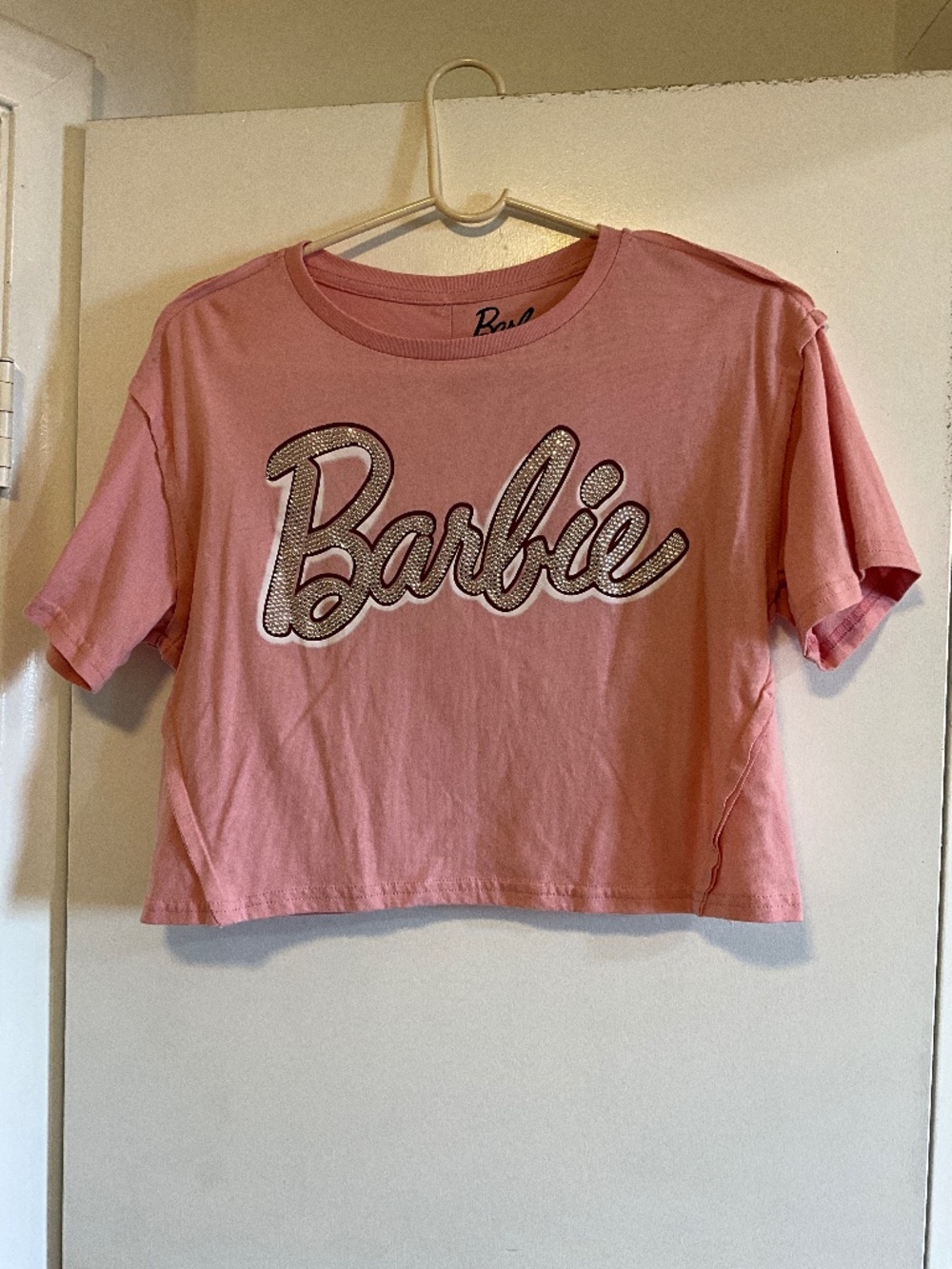 S Barbie Pink Crop Top